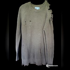 Weathered off the shoulder sweater